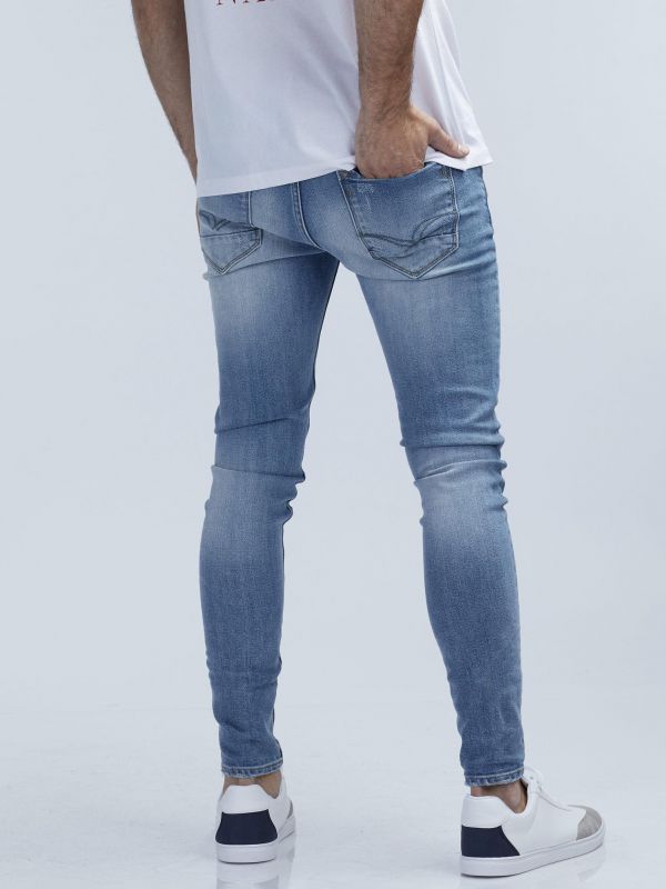 MARTIN ג’ינס סקיני בהיר משופשף