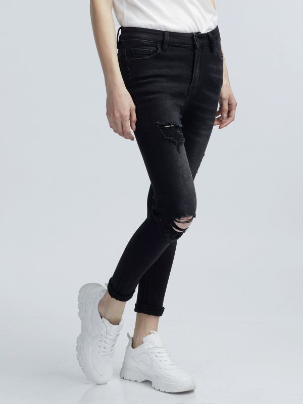 ג’ינס בויפרנד קרעים פתוחים MONA