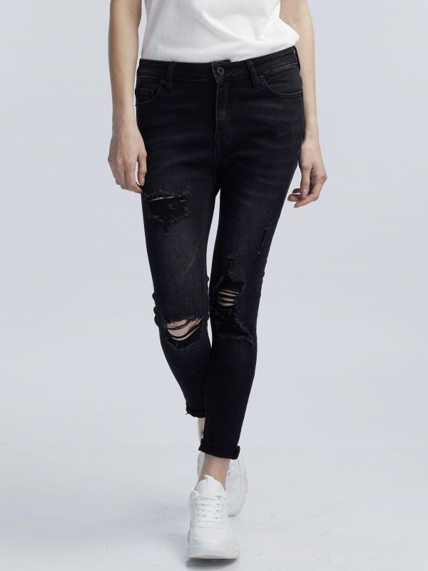 ג’ינס בויפרנד קרעים פתוחים MONA