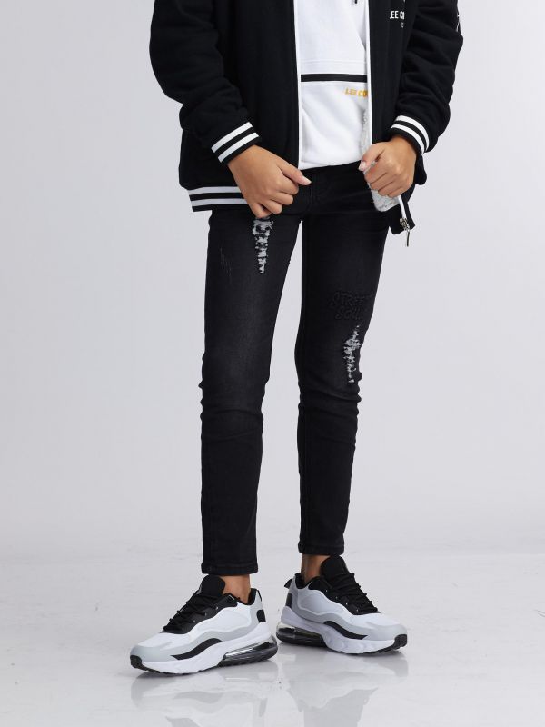 ג’ינס כתמי צבע שחור