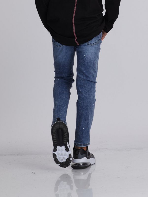 ג’ינס שטוף שרשרת כיס