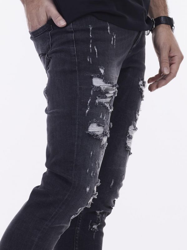 ג’ינס DAMAGE שחור