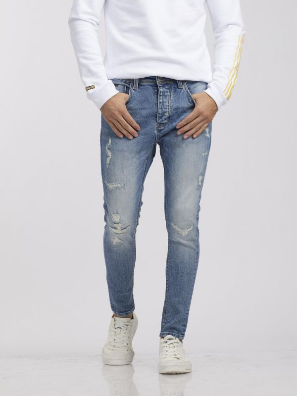 ג’ינס COLIN כחול משופשף