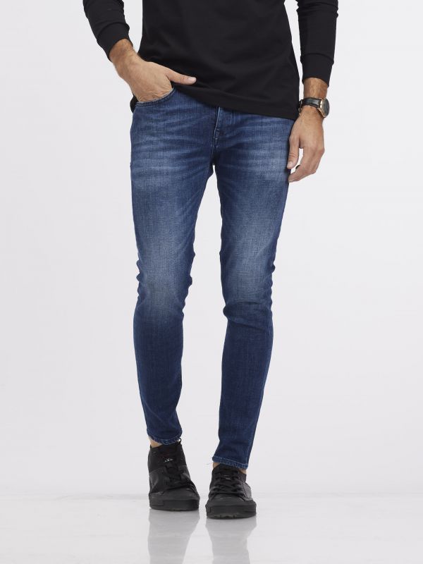 מכנסי ג’ינס ROOK סקיני כחול לגברים