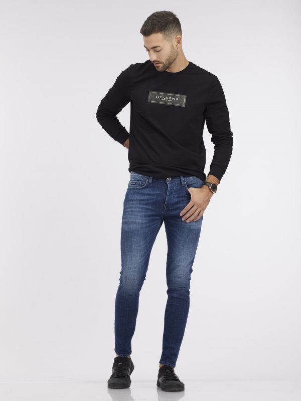 מכנסי ג’ינס ROOK סקיני כחול לגברים