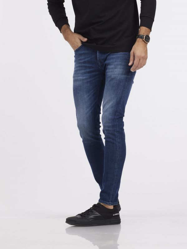 מכנסי ג’ינס ROOK סקיני כחול לגברים