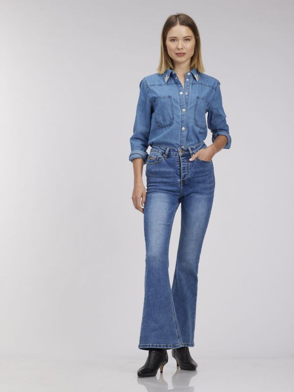 ג’ינס OLIVIA מתרחב בגזרה גבוהה