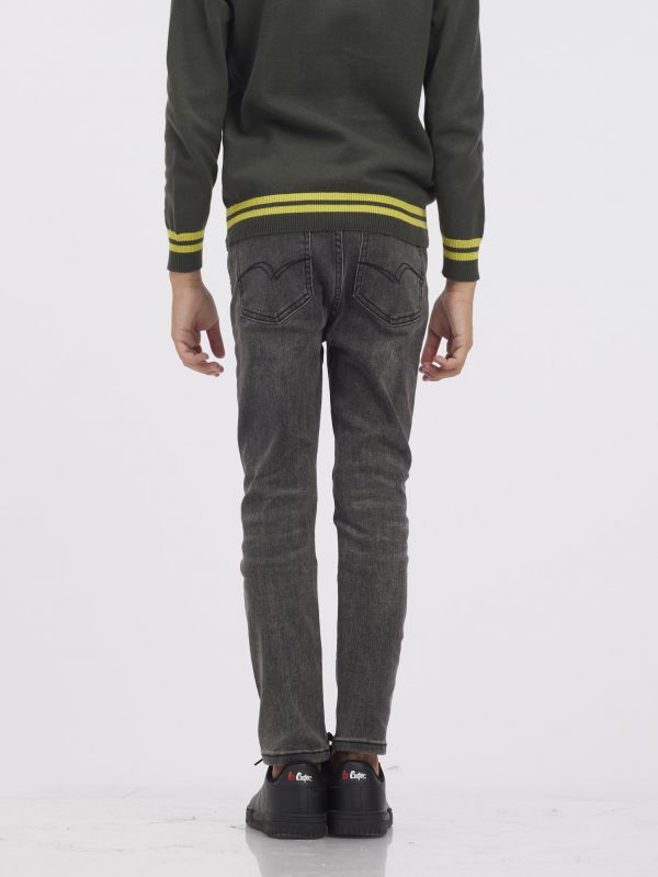 ג’ינס OSCAR אפור עם קרעים