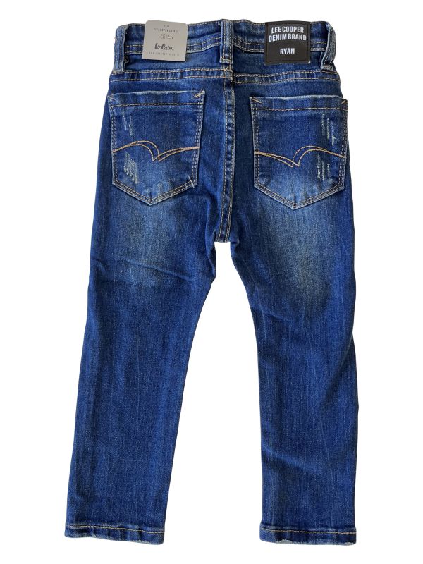 ג’ינס כחול כהה עם קרעים בברכיים RYAN בנים
