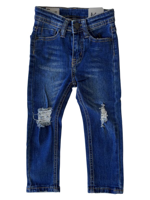 ג’ינס כחול כהה עם קרעים בברכיים RYAN בנים