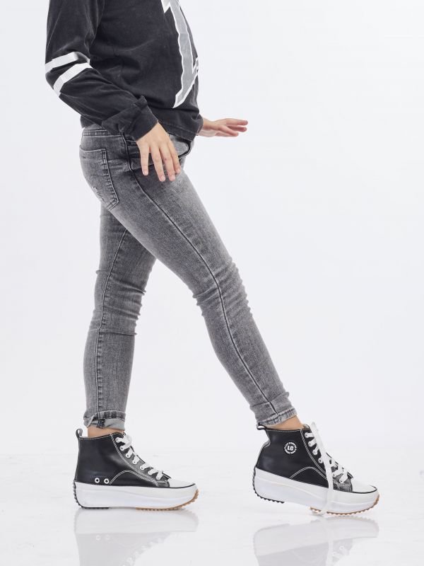 מכנסי ג’ינס אפורים לילדות