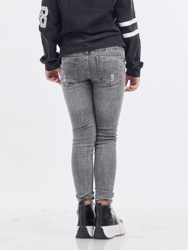 מכנסי ג’ינס אפורים לילדות