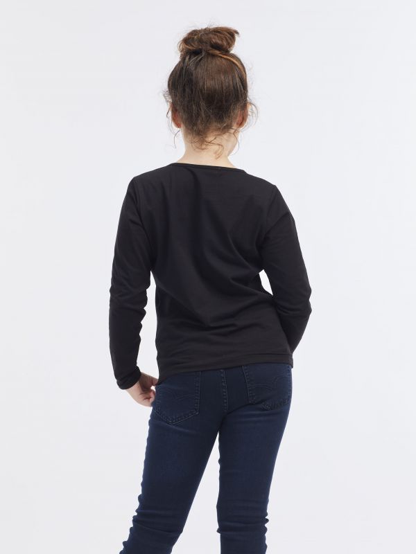 טי שירט מלייקרה עם הדפס LC