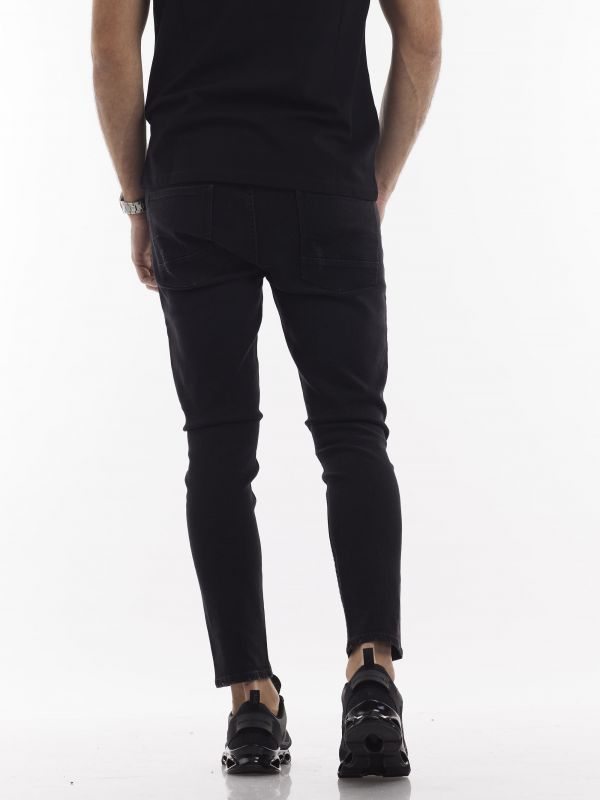 ג’ינס לגברים בגזרת סקיני כחול כהה