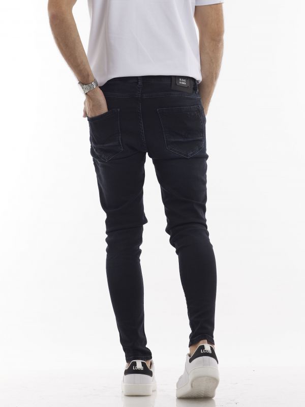 ג’ינס ג’וג כחול כהה עם שרוכים