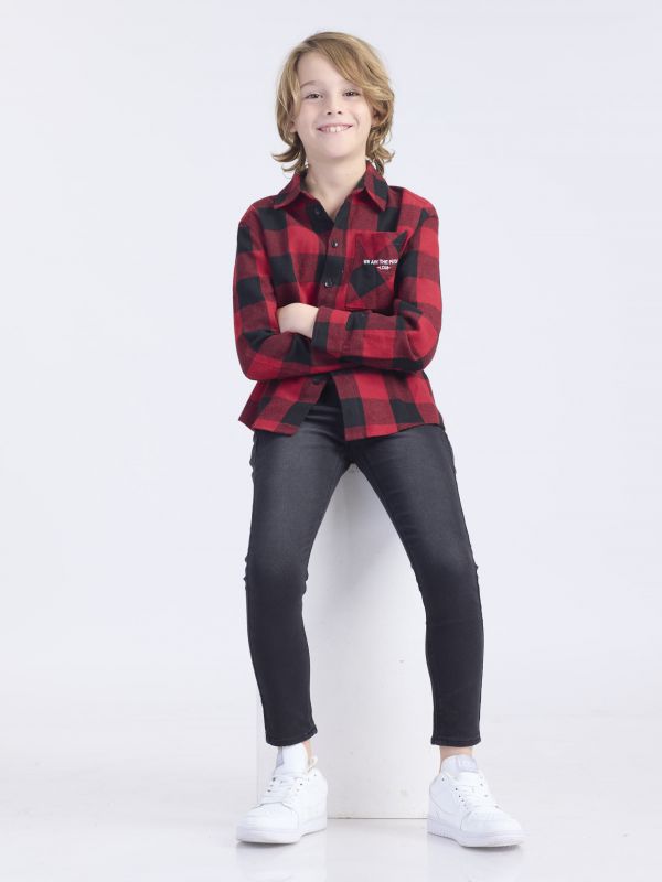 חולצת משבצות אופנתית