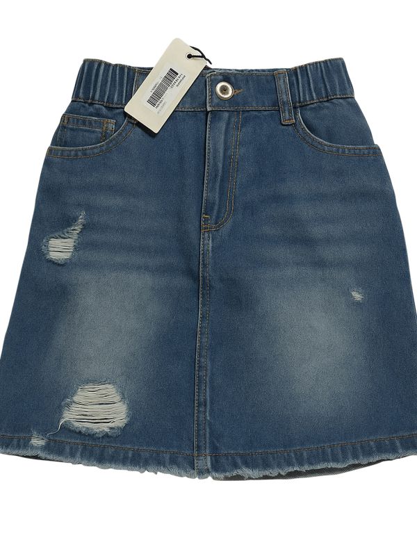 חצאית ג’ינס עם קרעים לילדות