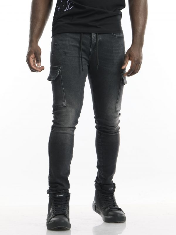 ג’ינס MARTIN SLIM שחור מעוצב