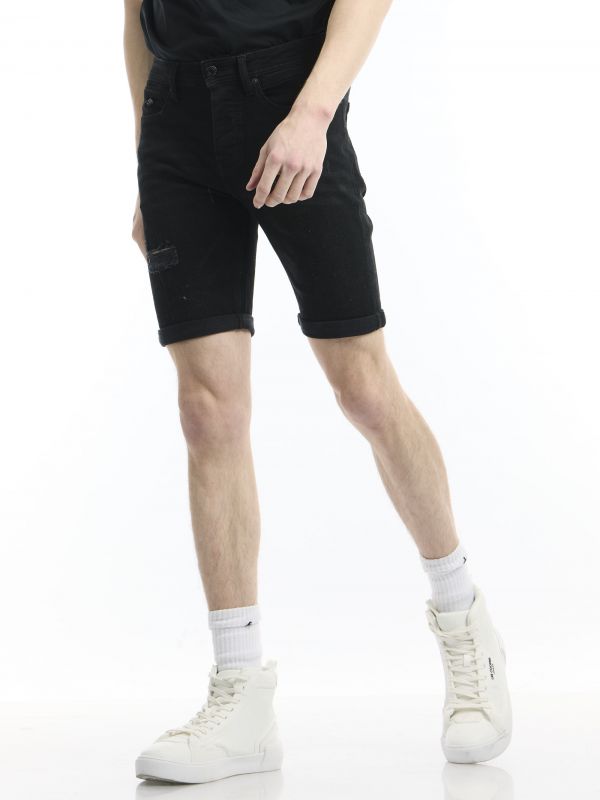 ג’ינס שחור קצר קלאסי