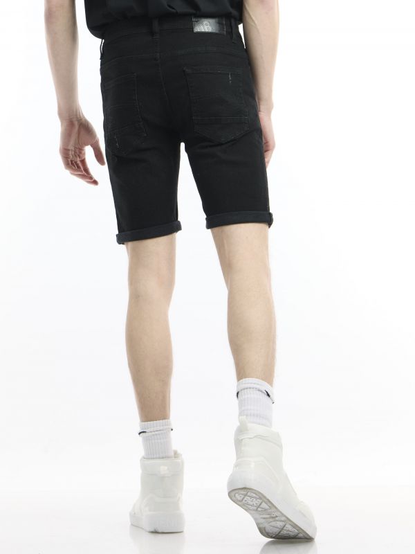 ג’ינס שחור קצר קלאסי