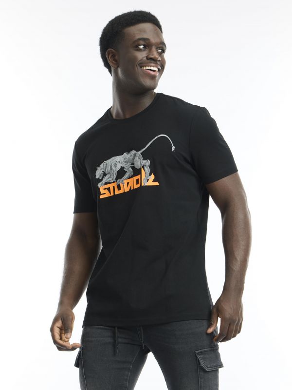 טי שירט עם הדפס נמר