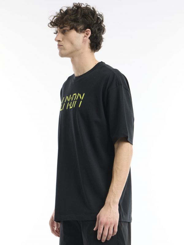 טי שירט קצרה עם הדפס נאון LN:DN