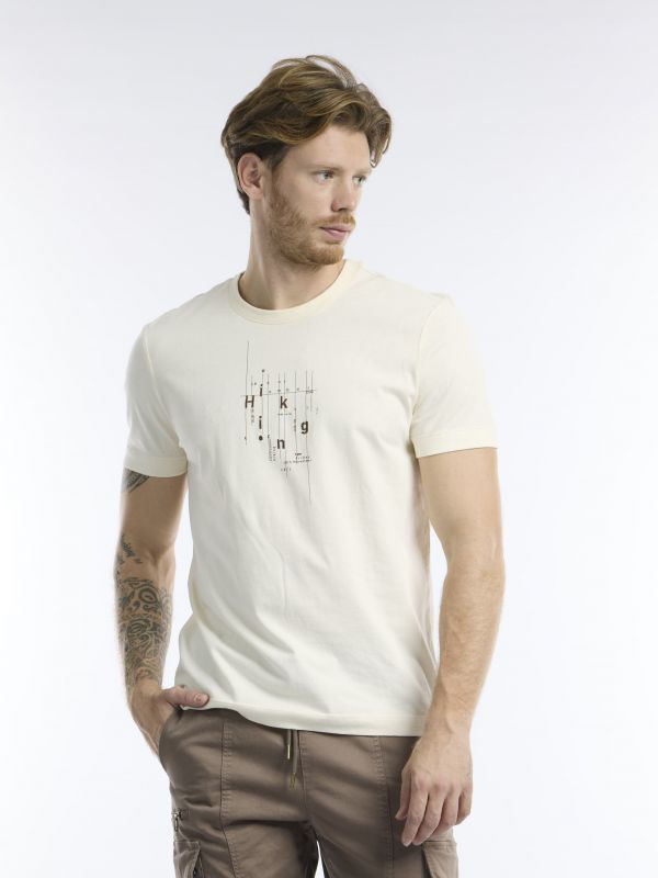 טי שירט קצרה עם הדפס אופנתי