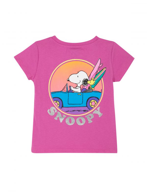 חולצת טי עם הדפס עגול של סנופי