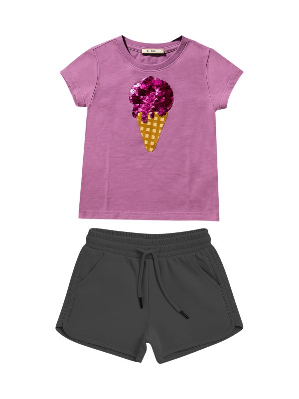 חליפה קיצית לילדות ICE CREAM