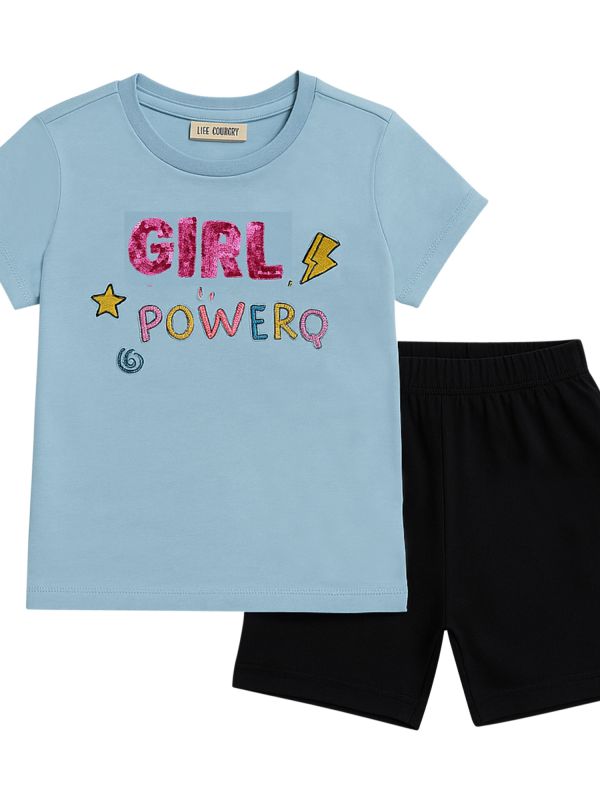 חליפה קיצית לילדות GIRL POWER