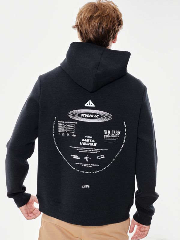 קפוצ’ון עם הדפס קדמי עגול