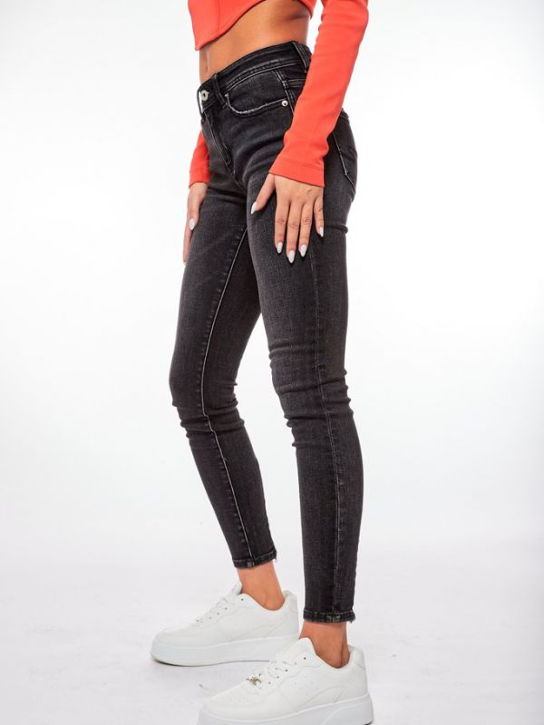 ג’ינס WASHED LOLA שחור