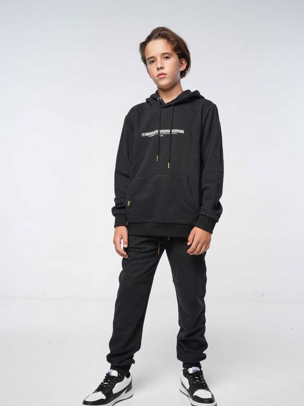 סווטשירט עם הדפס וקפוצ’ון