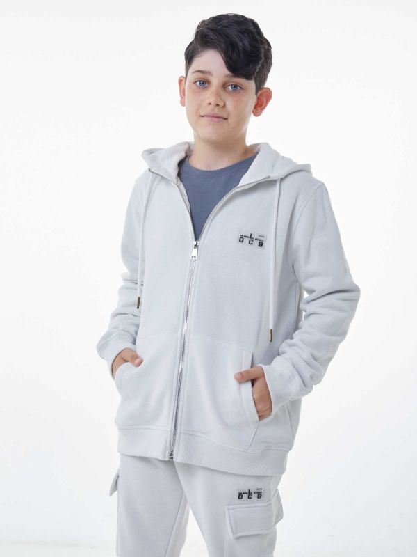 סווטשירט קפוצ’ון עם רוכסן