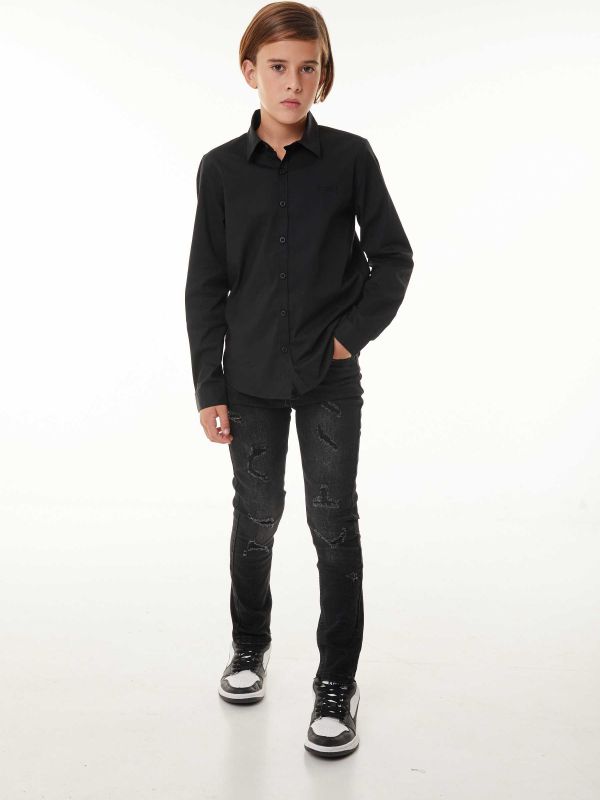 חולצת סלים מכופתרת