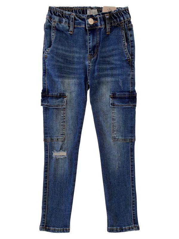 ג’ינס כחול עם כיסים גדולים לילדות