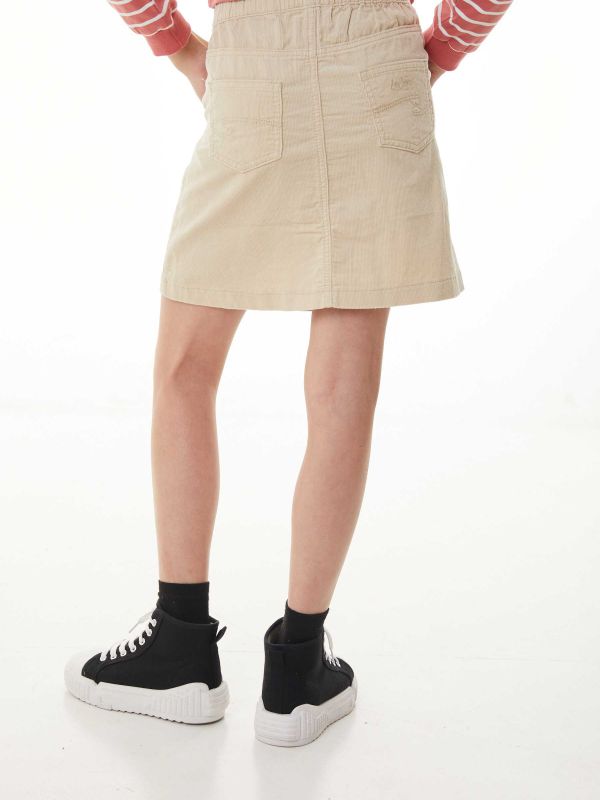 חצאית קורדרוי עם כפתורים