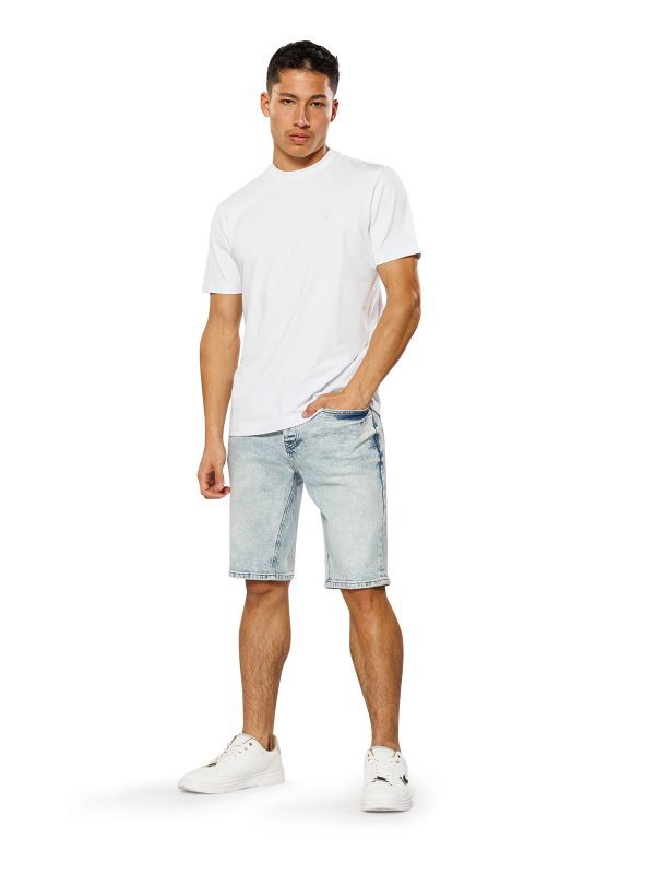 ג’ינס ברמודה כחול בהיר לגברים