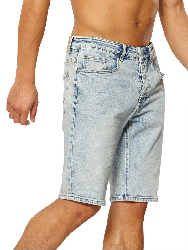 ג’ינס ברמודה כחול בהיר לגברים