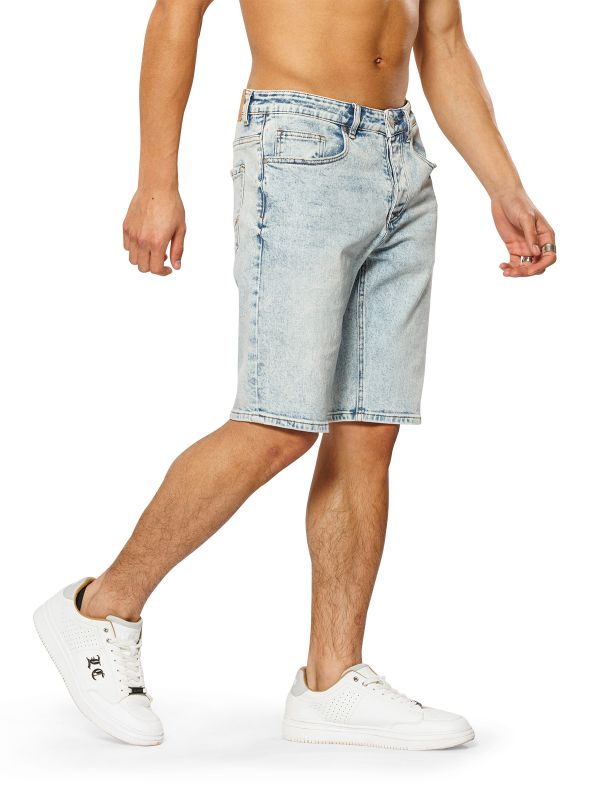 ג’ינס ברמודה כחול בהיר לגברים