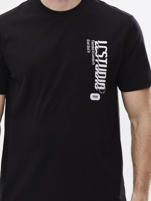 טי שירט עם הדפס דו צדדי לגבר