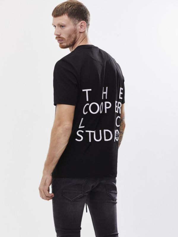 טי שירט עם הדפס דו צדדי לגבר