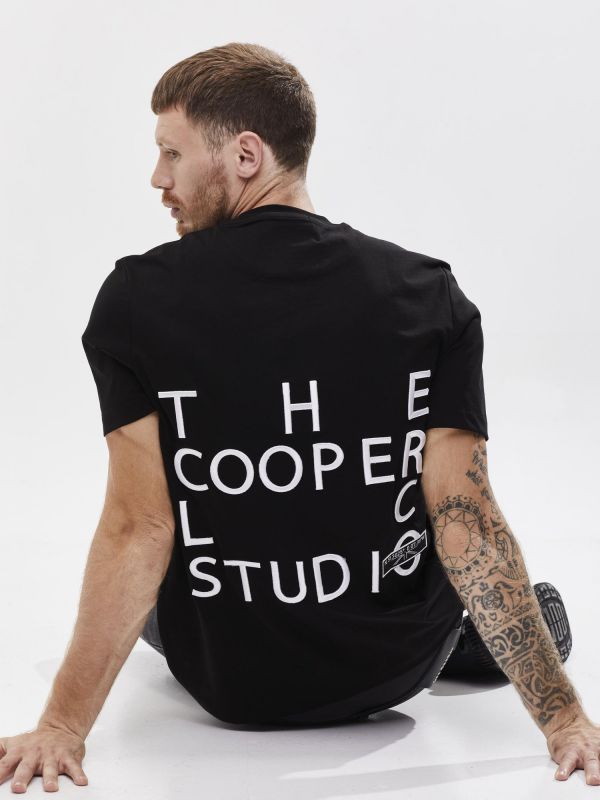 טי שירט עם הדפס דו צדדי לגבר