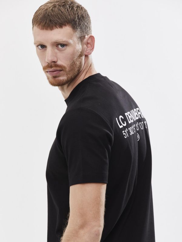 טי שירט עם הדפס דו צדדי לגבר