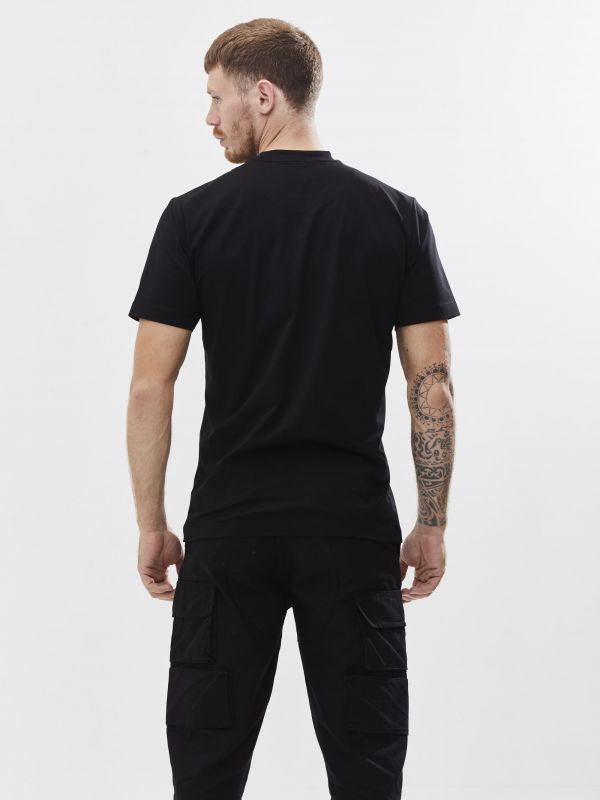 טי שירט עם הדפס דו צדדי לגבר