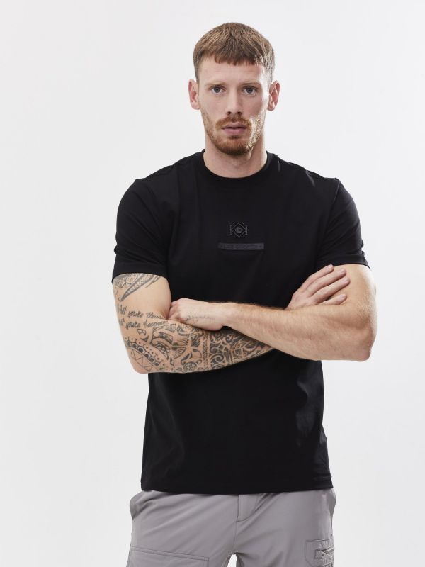 טי שירט עם הדפס אחורי לגבר