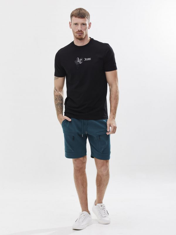 טי שירט עם הדפס ועיטור דו צדדי לגבר