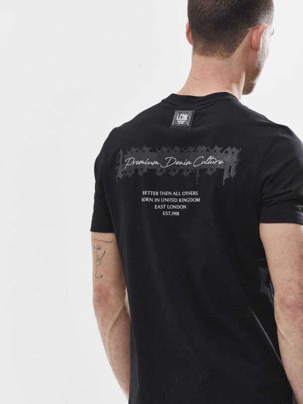 טי שירט עם הדפס דו צדדי לגבר