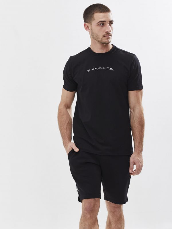 טי שירט עם הדפס דו צדדי לגבר