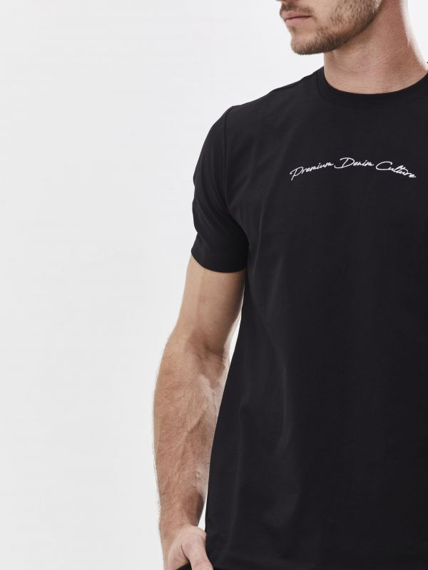 טי שירט עם הדפס דו צדדי לגבר